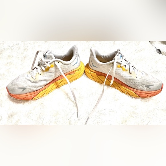 Hoka White and Yellow Athletic Shoes - Picture 8 of 17